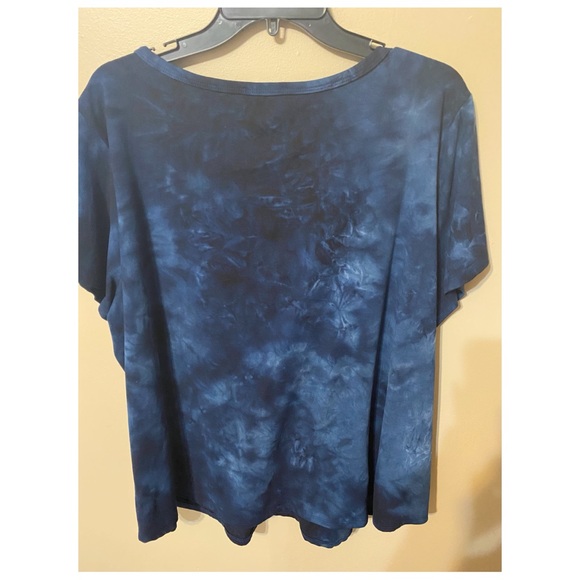 Blue Lace Up Charlotte Russe Plus Size Shirt - Picture 2 of 2